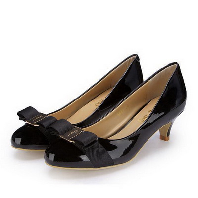 Ferragamo Shallow mouth kitten heel Shoes Women--004